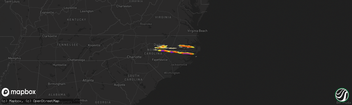 Hail map on May 13, 2019