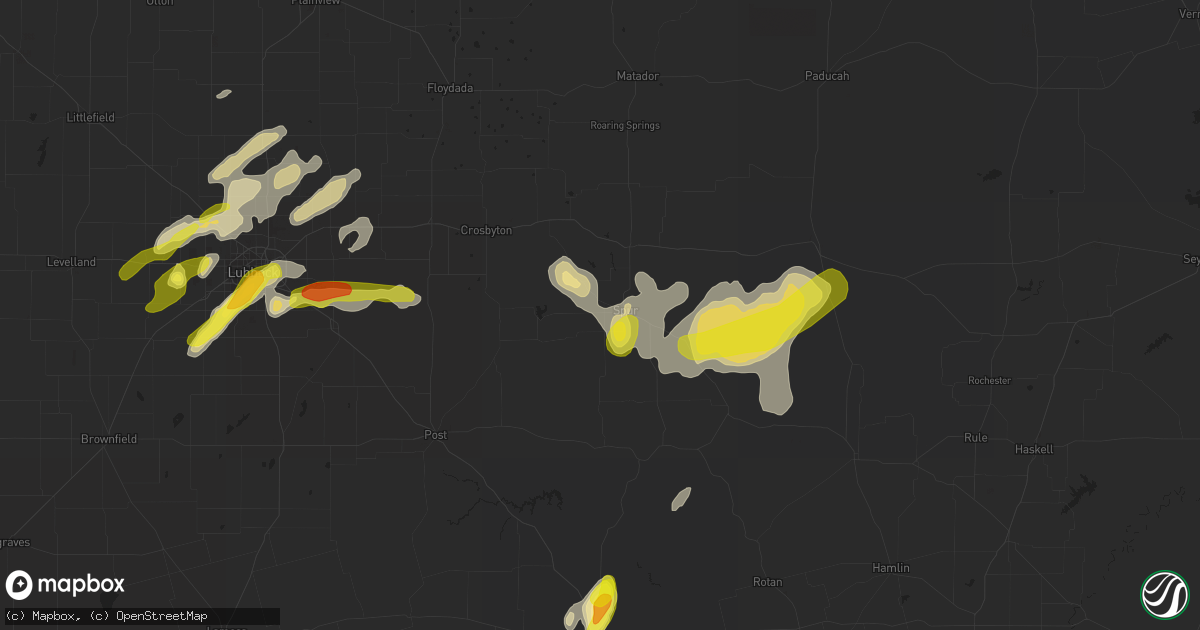 Hail map in Spur, TX on May 13, 2020