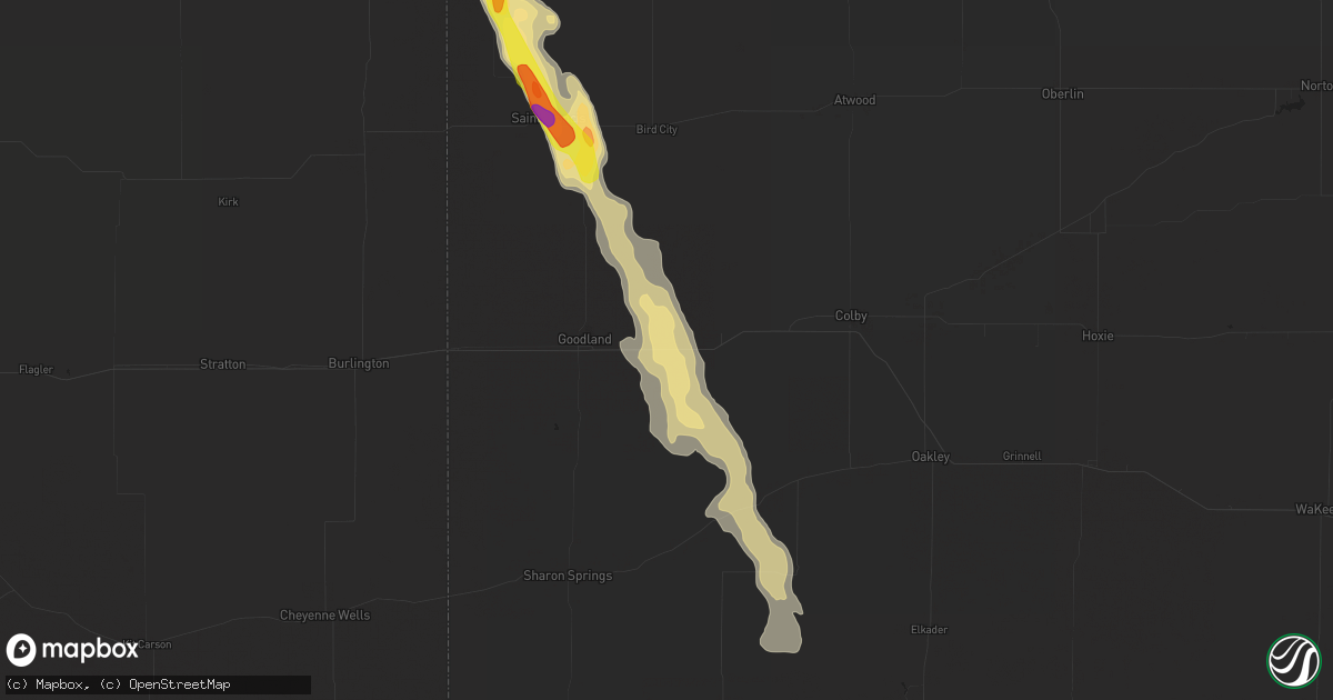 Hail map in Edson, KS on May 13, 2021