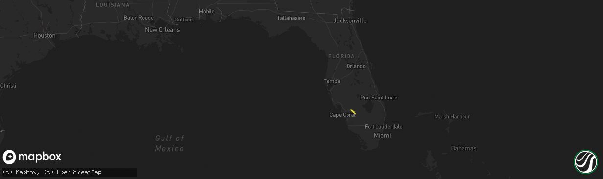 Hail map in Florida on May 13, 2021