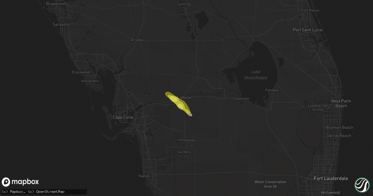 Hail map in Labelle, FL on May 13, 2021