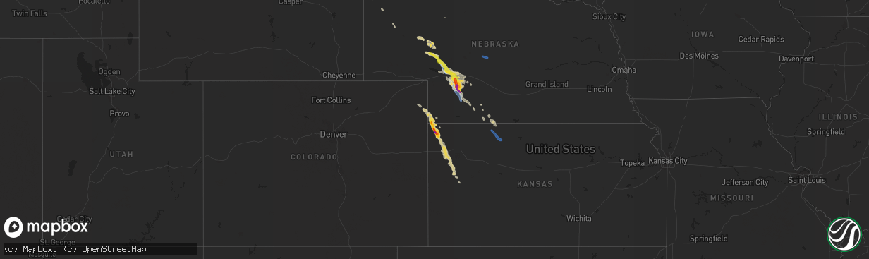 Hail map on May 13, 2021