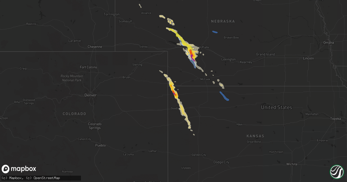 Hail map on May 13, 2021