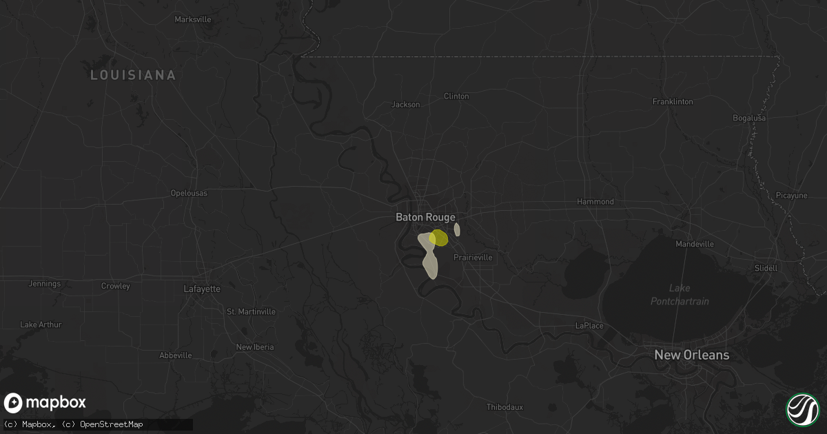 Hail map in Baton Rouge, LA on May 13, 2022