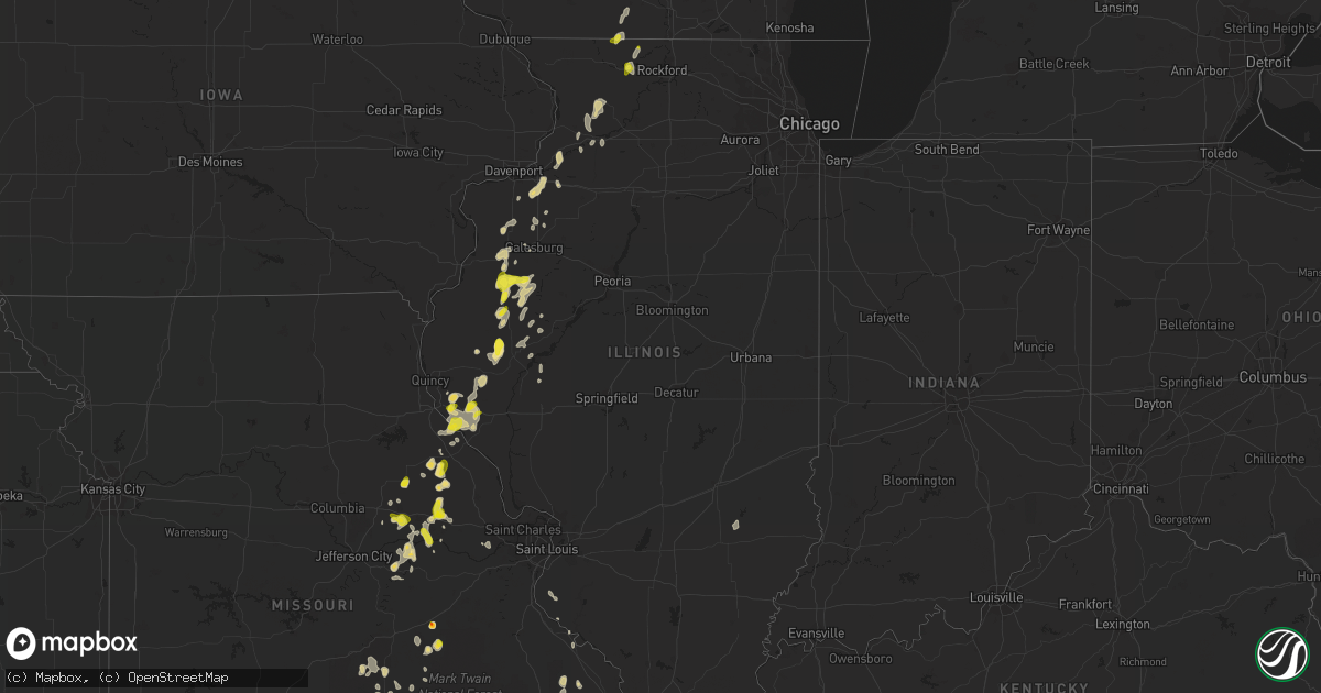 Hail map in Illinois on May 13, 2022