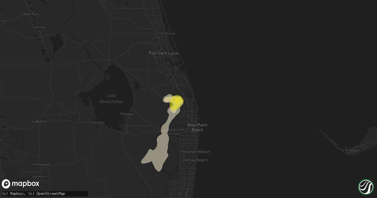 Hail map in Jupiter, FL on May 13, 2022