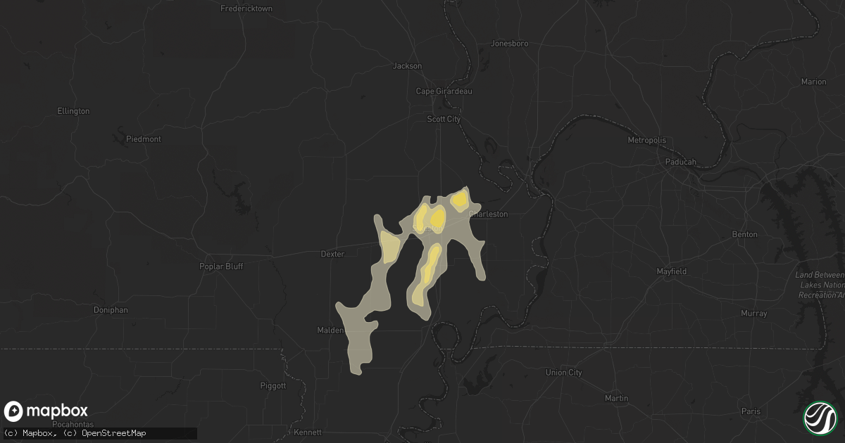 Hail map in Sikeston, MO on May 13, 2022
