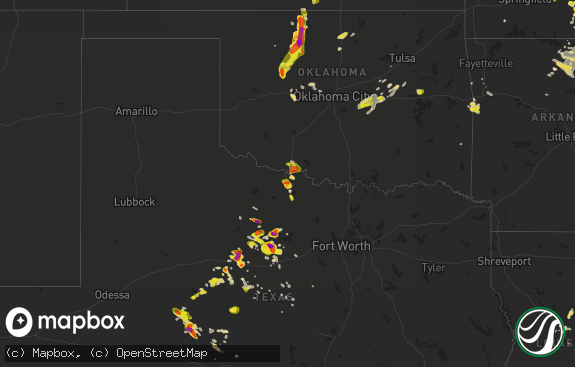 Hail map preview on 05-13-2022