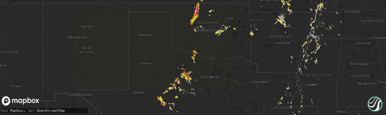 Hail map on May 13, 2022