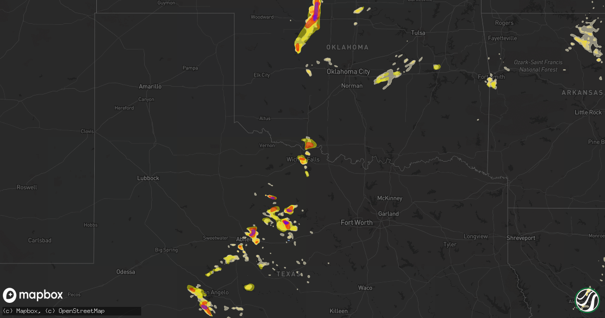 Hail map on May 13, 2022