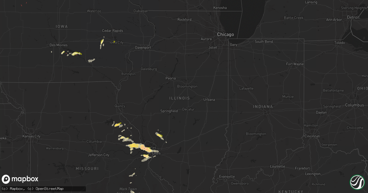 Hail map in Illinois on May 13, 2023