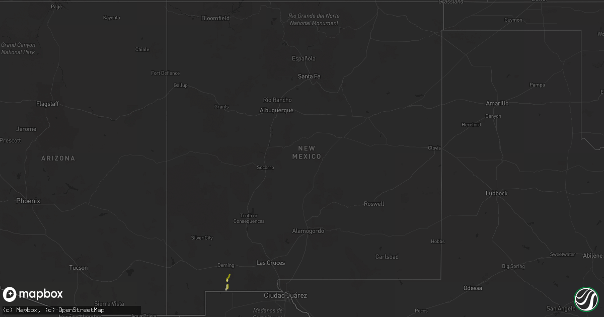 Hail map in New Mexico on May 13, 2023