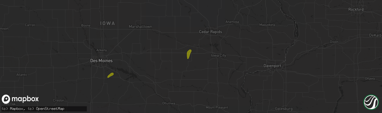 Hail map in Williamsburg, IA on May 13, 2023