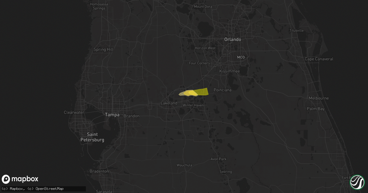 Hail map in Auburndale, FL on May 13, 2024