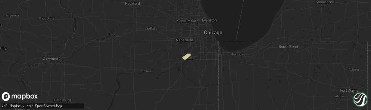 Hail map in Crest Hill, IL on May 13, 2024