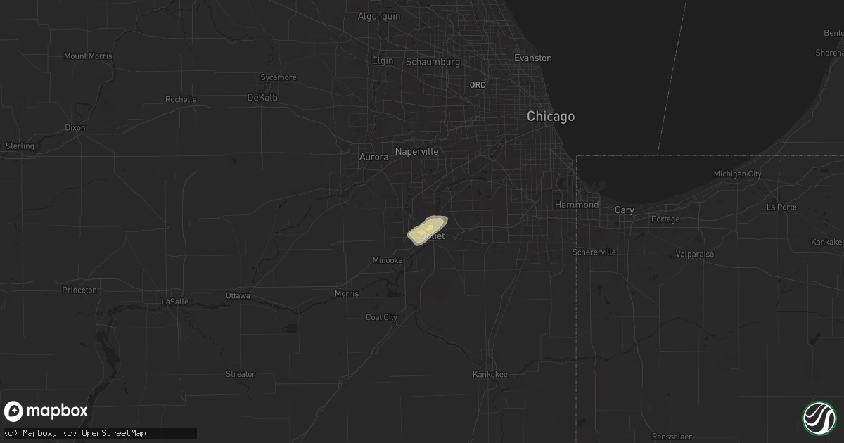 Hail map in Crest Hill, IL on May 13, 2024