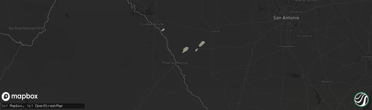 Hail map in Eagle Pass, TX on May 13, 2024