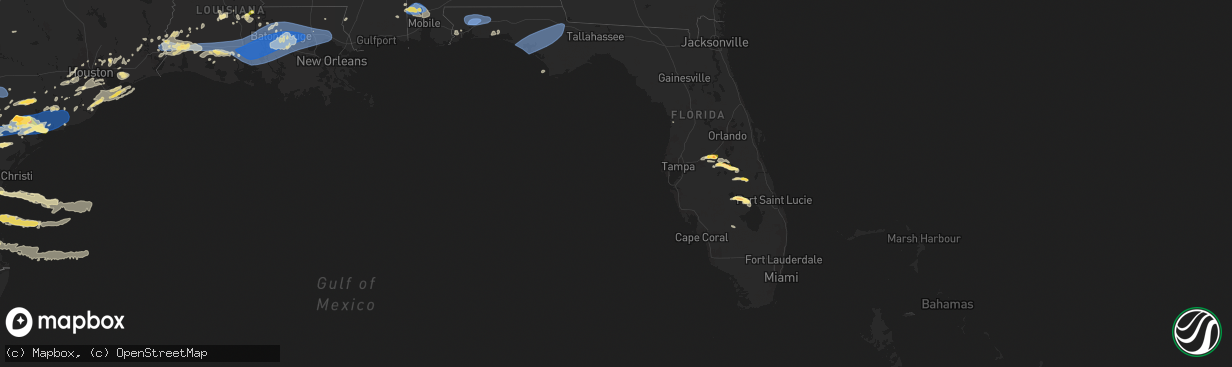 Hail map in Florida on May 13, 2024