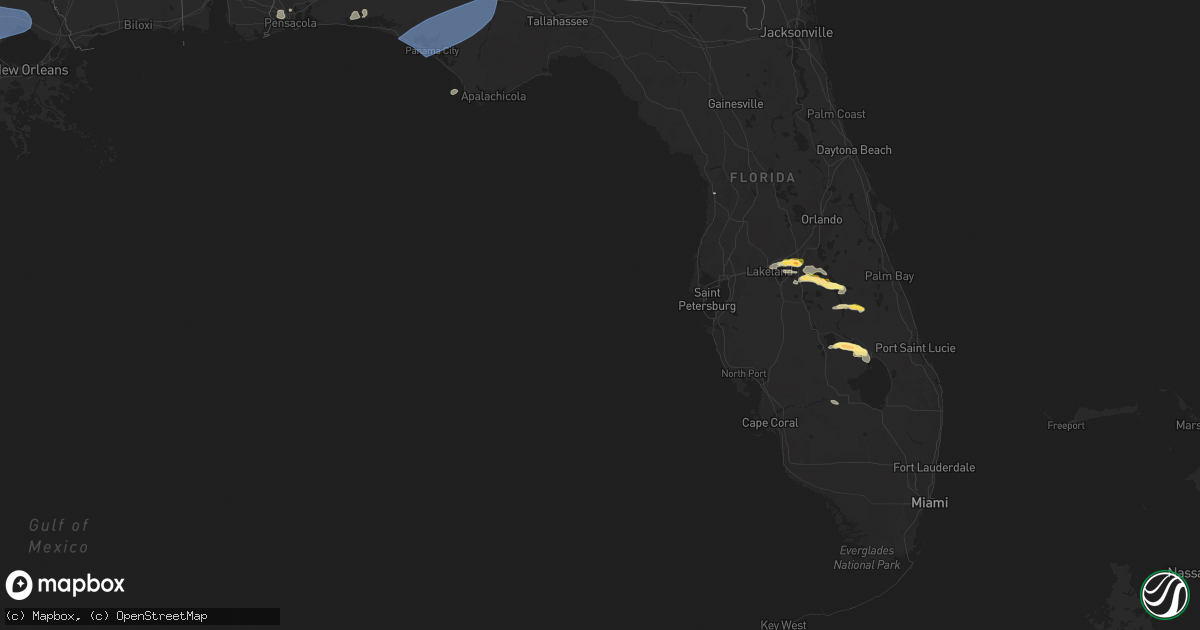 Hail map in Florida on May 13, 2024