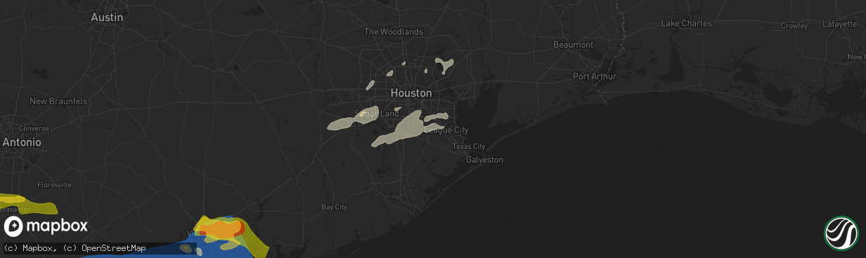 Hail map in Friendswood, TX on May 13, 2024