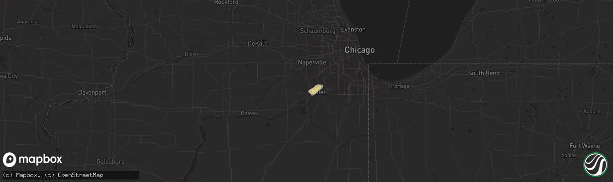 Hail map in Joliet, IL on May 13, 2024