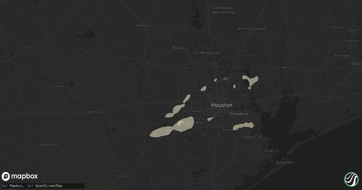 Hail map in Katy, TX on May 13, 2024
