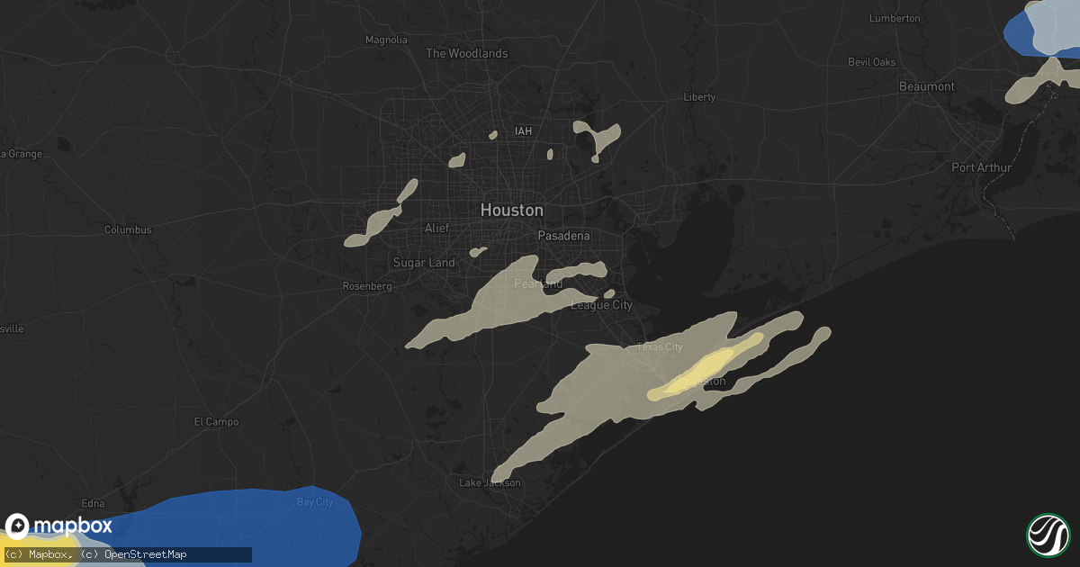 Hail map in Pearland, TX on May 13, 2024