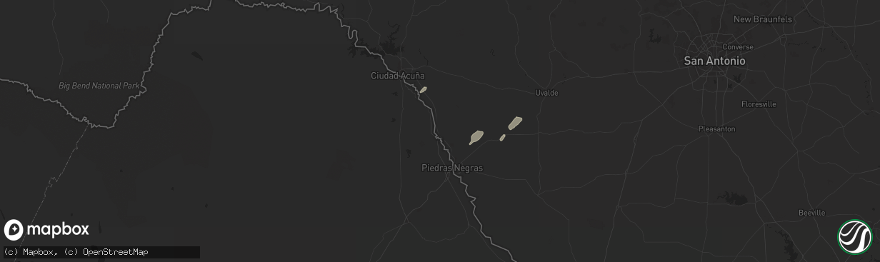 Hail map in Quemado, TX on May 13, 2024