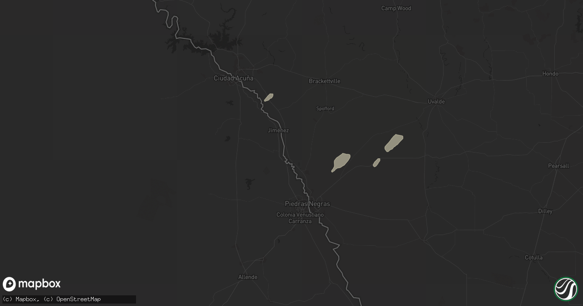 Hail map in Quemado, TX on May 13, 2024