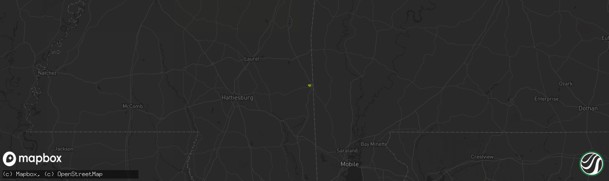 Hail map in State Line, MS on May 13, 2024