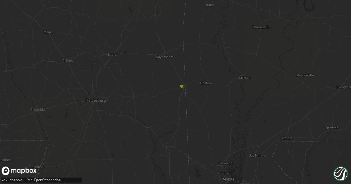 Hail map in State Line, MS on May 13, 2024