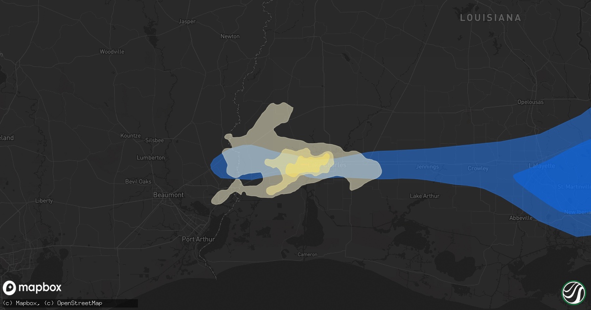 Hail map in Sulphur, LA on May 13, 2024