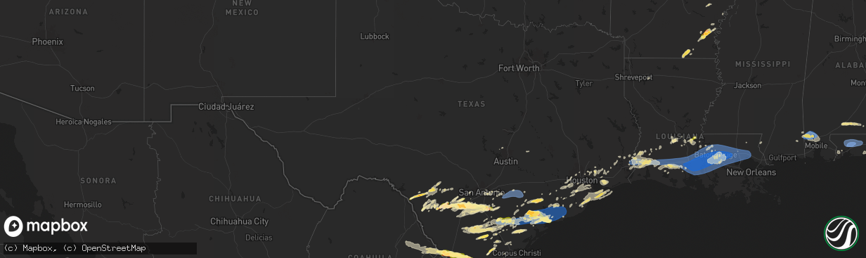 Hail map in Texas on May 13, 2024