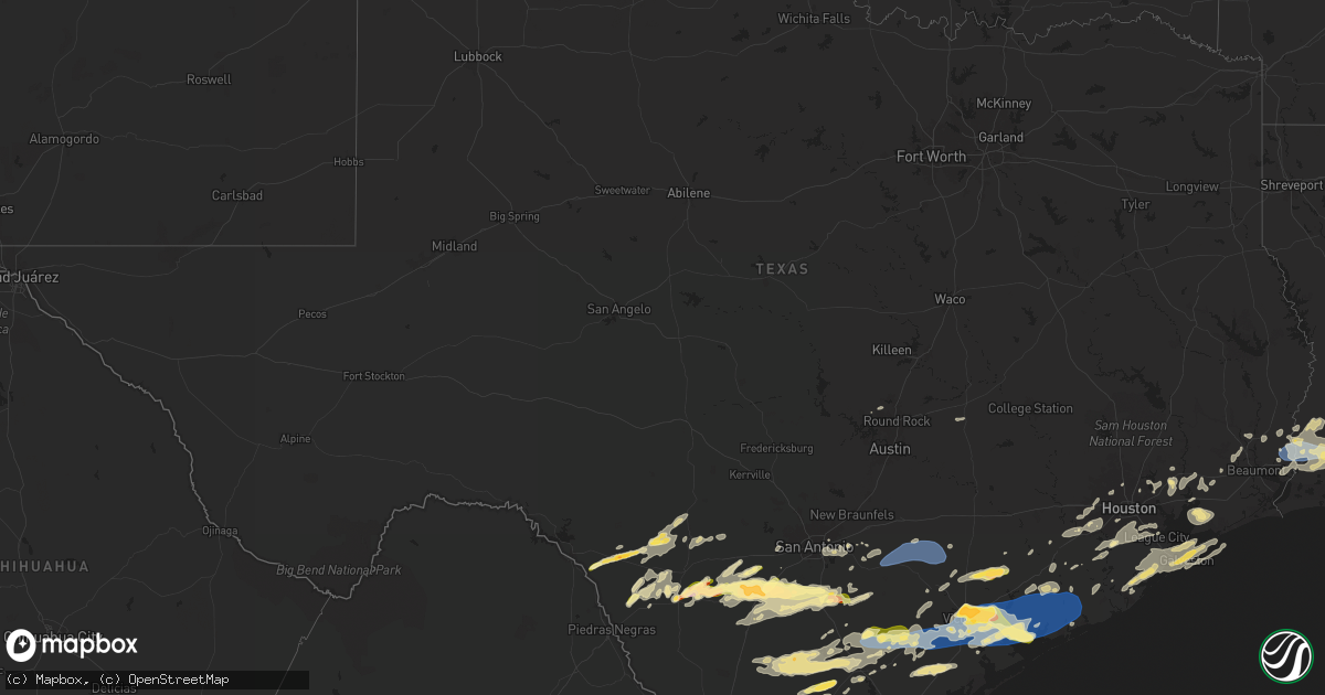 Hail map in Texas on May 13, 2024