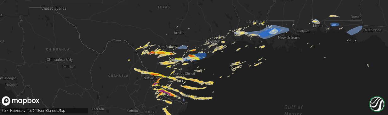 Hail map on May 13, 2024