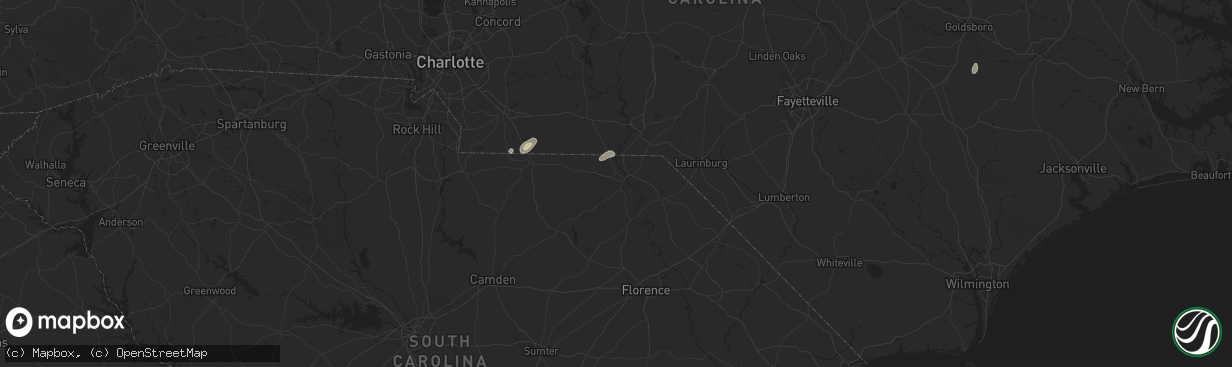 Hail map in Cheraw, SC on May 13, 2025