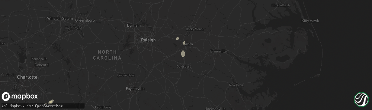 Hail map in Fremont, NC on May 13, 2025
