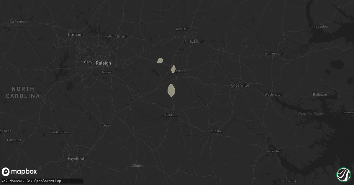 Hail map in Fremont, NC on May 13, 2025