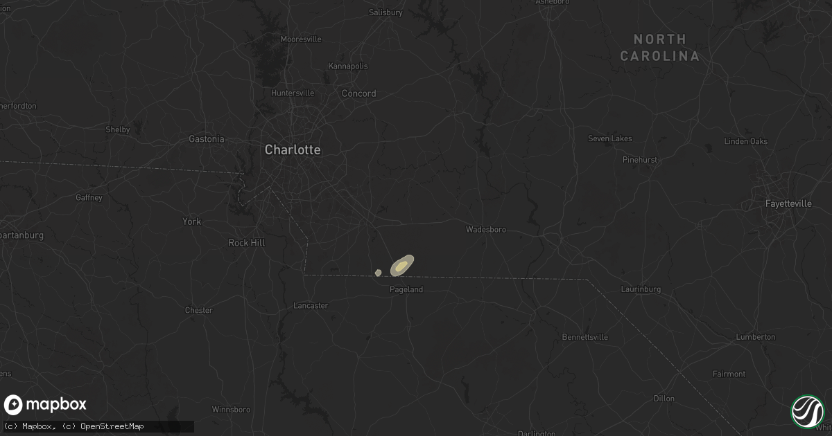 Hail map in Marshville, NC on May 13, 2025