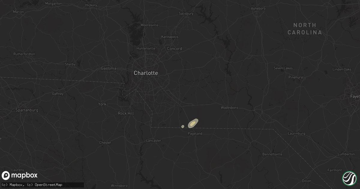 Hail map in Monroe, NC on May 13, 2025