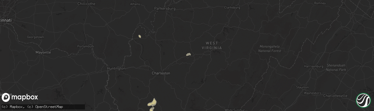 Hail map in Newton, WV on May 13, 2025