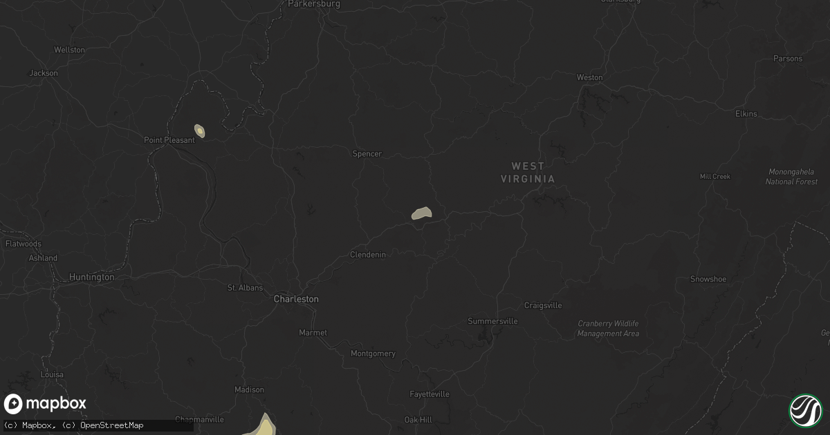 Hail map in Newton, WV on May 13, 2025