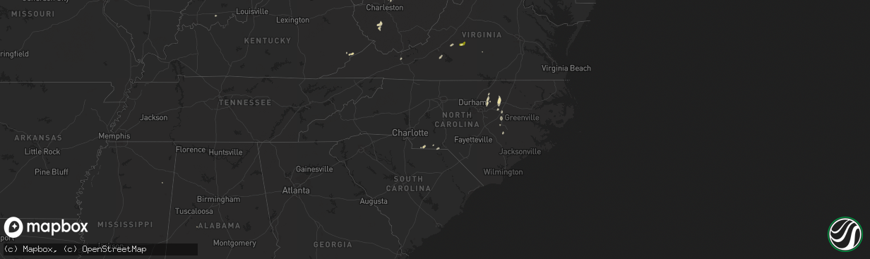 Hail map in North Carolina on May 13, 2025