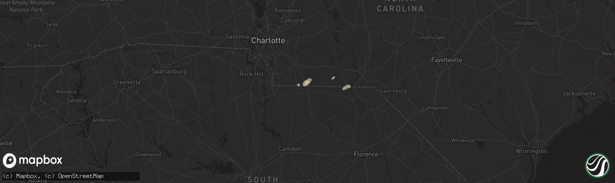 Hail map in Pageland, SC on May 13, 2025