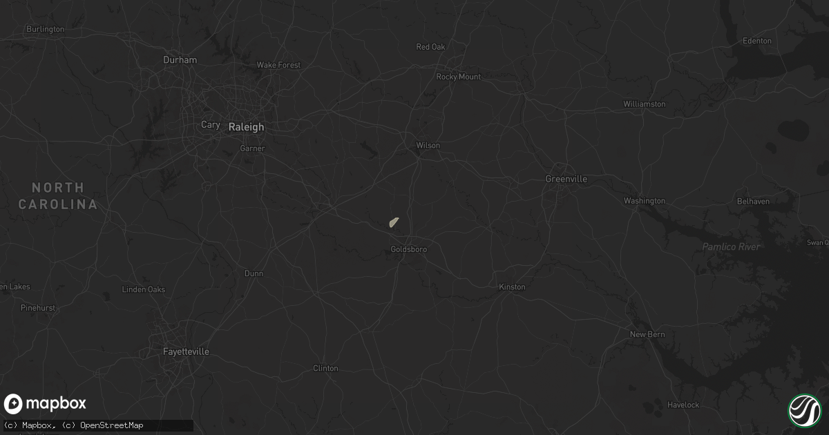 Hail map in Pikeville, NC on May 13, 2025