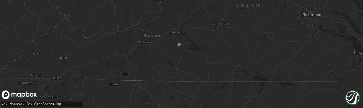 Hail map in Rocky Mount, VA on May 13, 2025