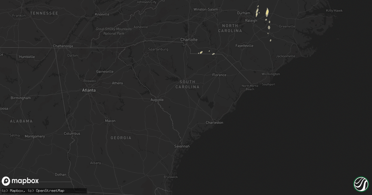 Hail map in South Carolina on May 13, 2025