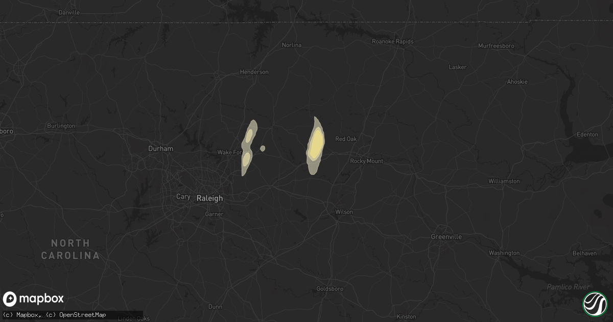 Hail map in Spring Hope, NC on May 13, 2025