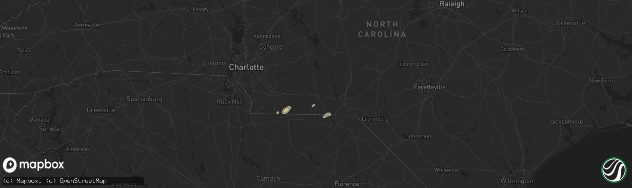 Hail map in Wadesboro, NC on May 13, 2025