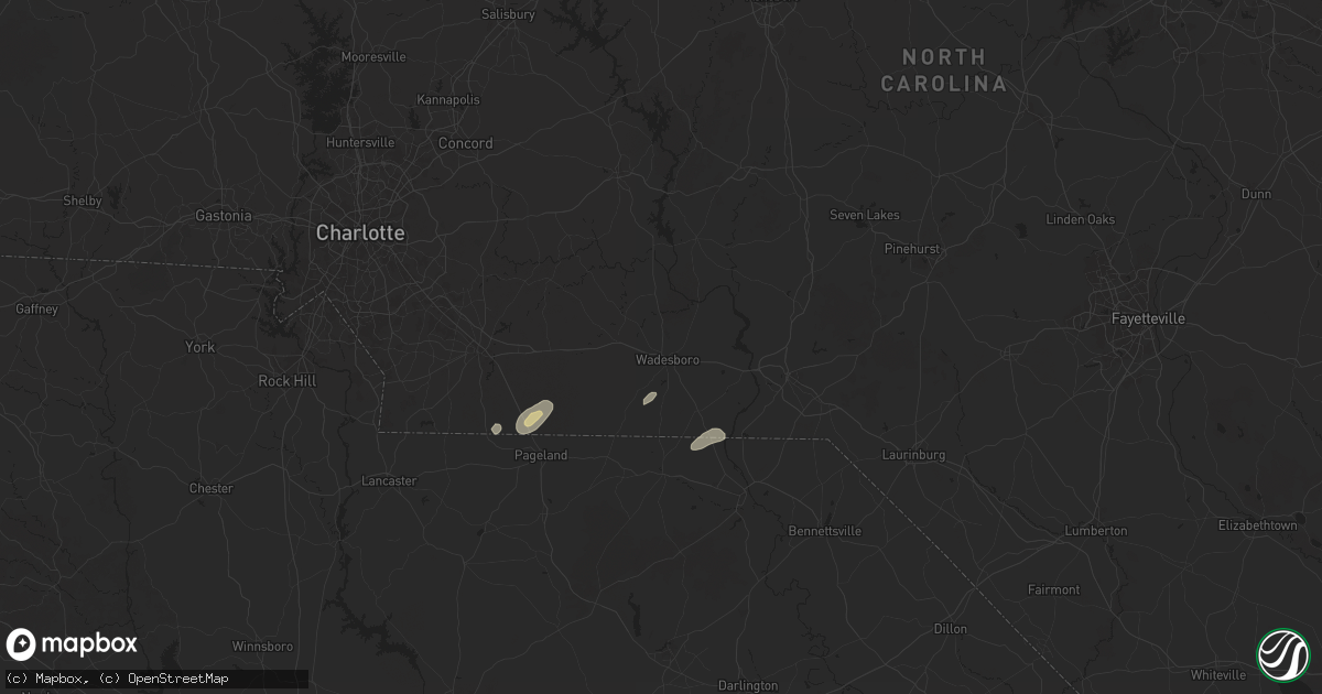 Hail map in Wadesboro, NC on May 13, 2025